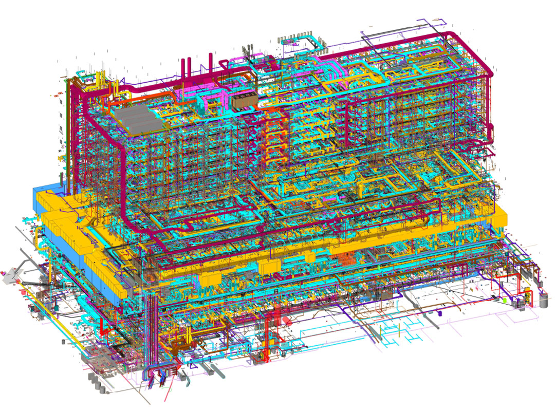 Revit 3D Model M&E Royal Columbian Hospital