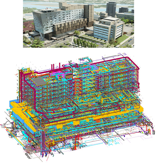 Revit 3D Model M&E Royal Columbian Hospital